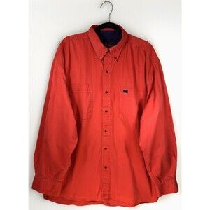 Greatland Apparel‎ Shirt Men's XXL Long Sleeve Heavyweight Cotton Orange
